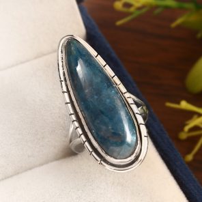 Apatite Size US 6 925 Sterling Silver Ring (REXT36-21)