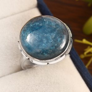 Apatite Size US 12 925 Sterling Silver Ring (REXT36-78)