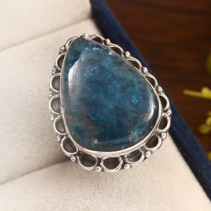 Apatite Size US 6 925 Sterling Silver Ring (REXT36-12)