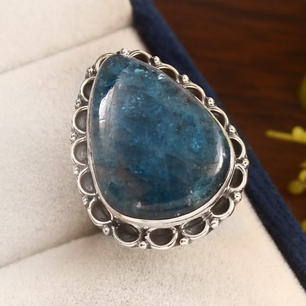 Apatite Size US 6 925 Sterling Silver Ring (REXT36-12)