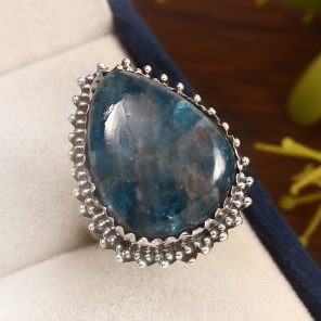 Apatite Size US 7 925 Sterling Silver Ring (REXT36-26)