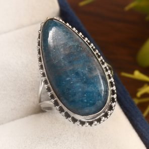 Apatite Size US 9 925 Sterling Silver Ring (REXT36-45)
