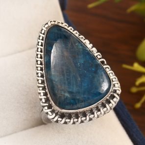 Apatite Size US 12 925 Sterling Silver Ring (REXT36-70)