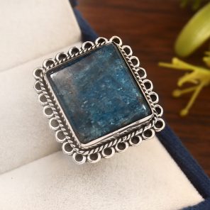 Apatite Size US 9 925 Sterling Silver Ring (REXT36-46)
