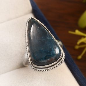 Apatite Size US 8 925 Sterling Silver Ring (REXT36-43)