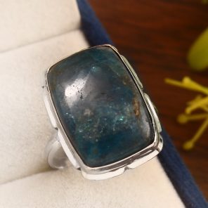 Apatite Size US 11 925 Sterling Silver Ring (REXT36-69)