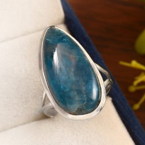 Apatite Size US 8 925 Sterling Silver Ring (REXT36-36)