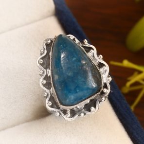 Apatite Size US 5 925 Sterling Silver Ring (REXT36-24)