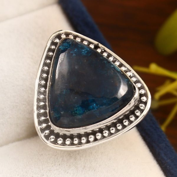 Apatite Size US 5 925 Sterling Silver Ring (REXT36-3)