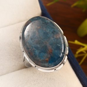 Apatite Size US 12 925 Sterling Silver Ring (REXT36-79)