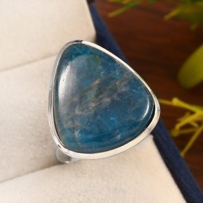 Apatite Size US 12 925 Sterling Silver Ring (REXT36-74)