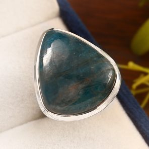 Apatite Size US 8 925 Sterling Silver Ring (REXT36-37)