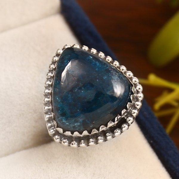 Apatite Size US 5 925 Sterling Silver Ring (REXT36-5)