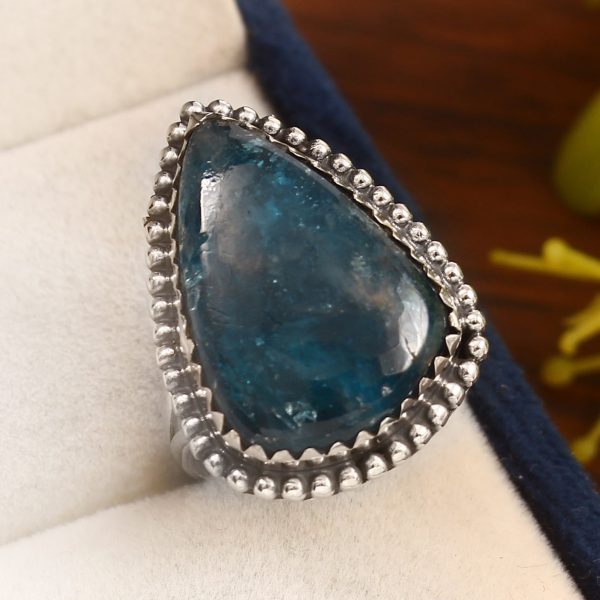 Apatite Size US 6 925 Sterling Silver Ring (REXT36-16)