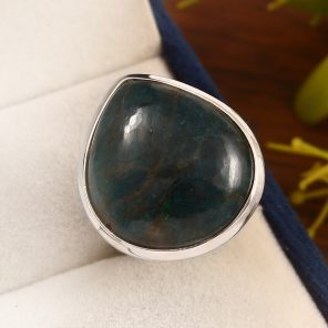 Apatite Size US 8 925 Sterling Silver Ring (REXT36-39)