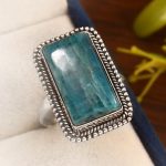 Apatite Size US 10 925 Sterling Silver Ring (REXT36-56)