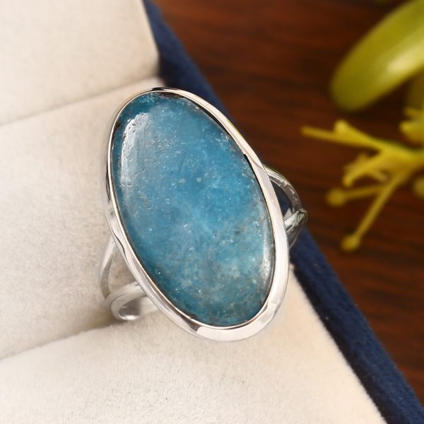 Apatite Size US 10 925 Sterling Silver Ring (REXT36-62)