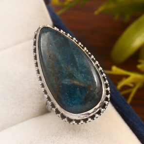 Apatite Size US 6 925 Sterling Silver Ring (REXT36-23)