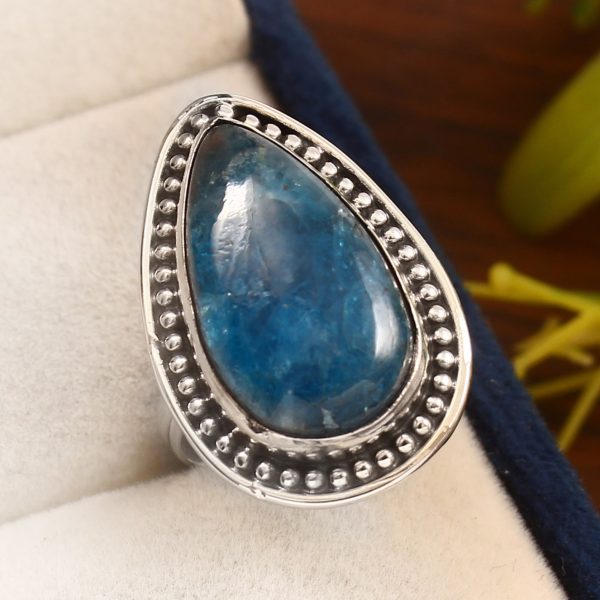 Apatite Size US 6 925 Sterling Silver Ring (REXT36-19)
