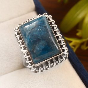 Apatite Size US 9 925 Sterling Silver Ring (REXT36-50)