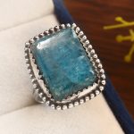 Apatite Size US 10 925 Sterling Silver Ring (REXT36-58)