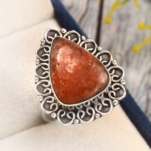 Sunstone Ring Size US 9 925 Sterling Silver (RS60-30)