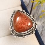 Sunstone Ring Size US 7 925 Sterling Silver (RS60-12)