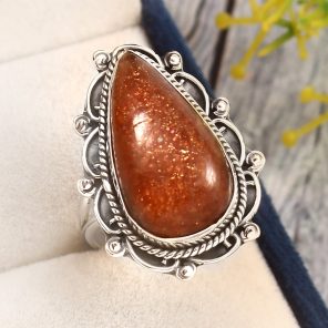 Sunstone Ring Size US 6 925 Sterling Silver (RS60-6)
