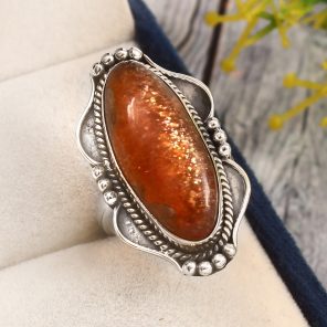 Sunstone Ring Size US 6 925 Sterling Silver (RS60-7)