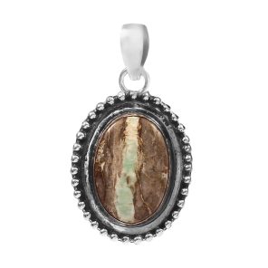Varascite 1.5" 925 Sterling Silver Pendant (REXT14-16)