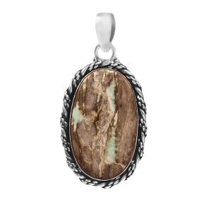 Varascite 1.5" 925 Sterling Silver Pendant (REXT14-18)