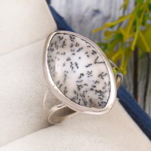 Dendratic Opal Size US 11 925 Sterling Silver Ring (REXT67-28)