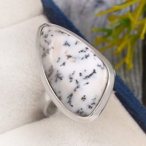 Dendratic Opal Size US 5 925 Sterling Silver Ring (REXT67-2)