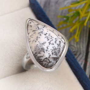 Dendratic Opal Size US 6 925 Sterling Silver Ring (REXT67-7)