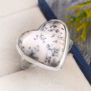 Dendratic Opal Size US 10 925 Sterling Silver Ring (REXT67-25)