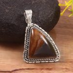 Picasso Jasper 1.5" 925 Sterling Silver Pendant (REXT40-124)