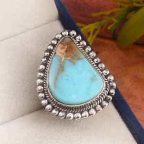 Sea Sediment Jasper Size US 5 925 Sterling Silver Ring (REXT52-53)