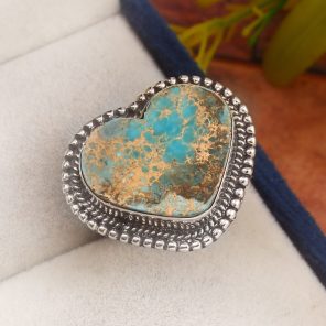 Sea Sediment Jasper Size US 10 925 Sterling Silver Ring (REXT52-84)