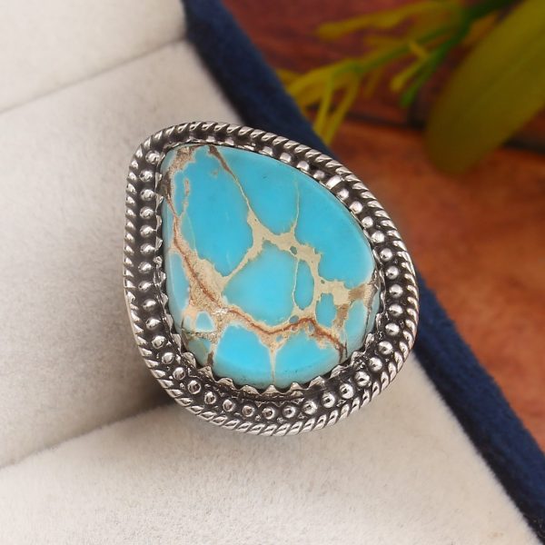 Sea Sediment Jasper Size US 5 925 Sterling Silver Ring (REXT52-49)