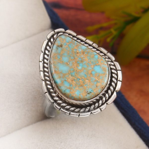 Sea Sediment Jasper Size US 10 925 Sterling Silver Ring (REXT52-107)