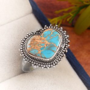 Sea Sediment Jasper Size US 12 925 Sterling Silver Ring (REXT52-94)