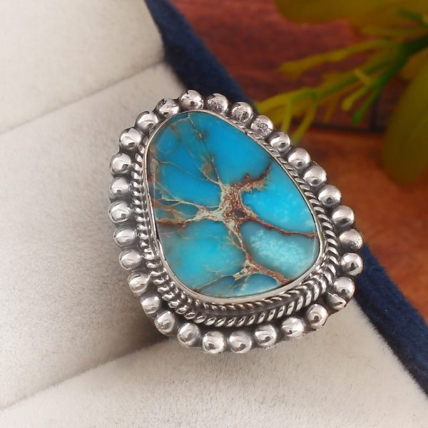 Sea Sediment Jasper Size US 5 925 Sterling Silver Ring (REXT52-110)