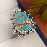 Sea Sediment Jasper Size US 11 925 Sterling Silver Ring (REXT52-111)