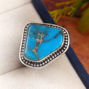 Sea Sediment Jasper Size US 5 925 Sterling Silver Ring (REXT52-52)