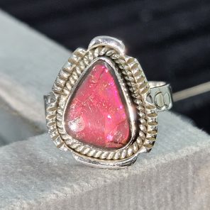 Ammolite Southwest Style Size US 8 925 Sterling Silver Ring (REXT14-47)
