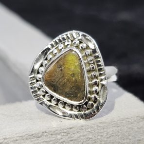 Ammolite Southwest Style Size US 8 925 Sterling Silver Ring (REXT14-29)