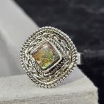 Ammolite Size US 8 925 Sterling Silver Ring (REXT14-39)