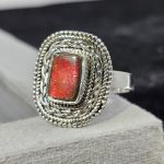 Ammolite Size US 10 925 Sterling Silver Ring (REXT14-43)
