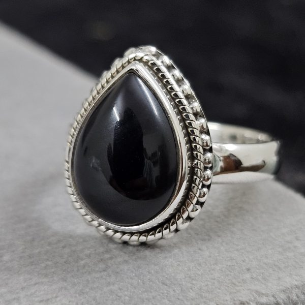 Black Onyx 925 Sterling Silver Ring (REXT73-95) - Image 2