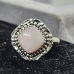 Pink Opal Southwest Style 925 Silver Ring (RS52-258)